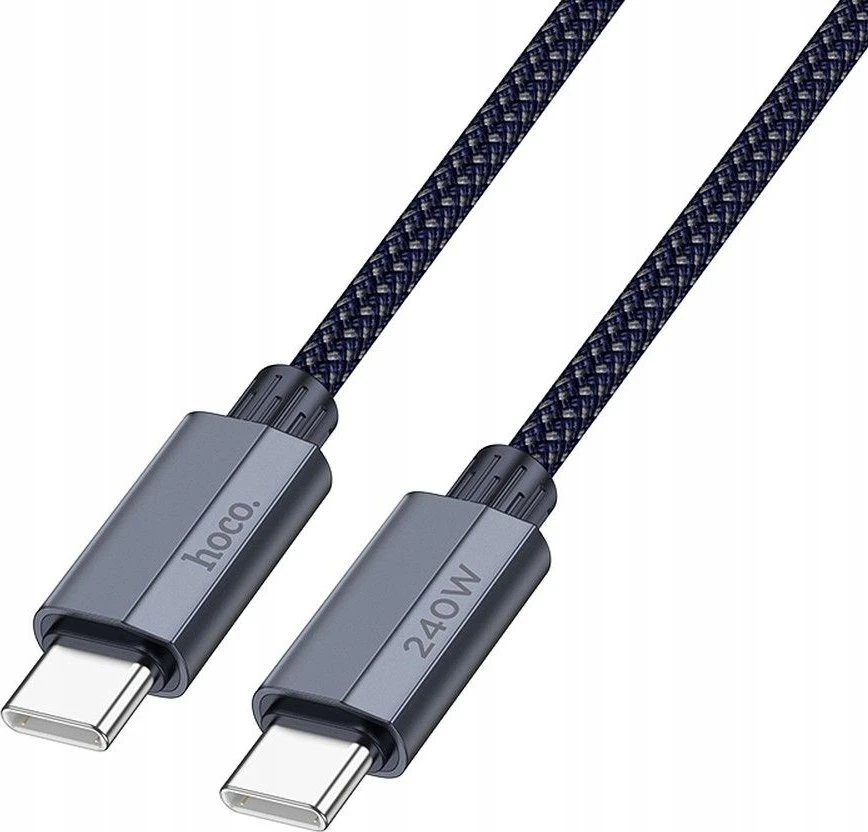 USB C į USB C laidas Hoco QC3.0 PD 5A 240W 1,8 m U134 pilka