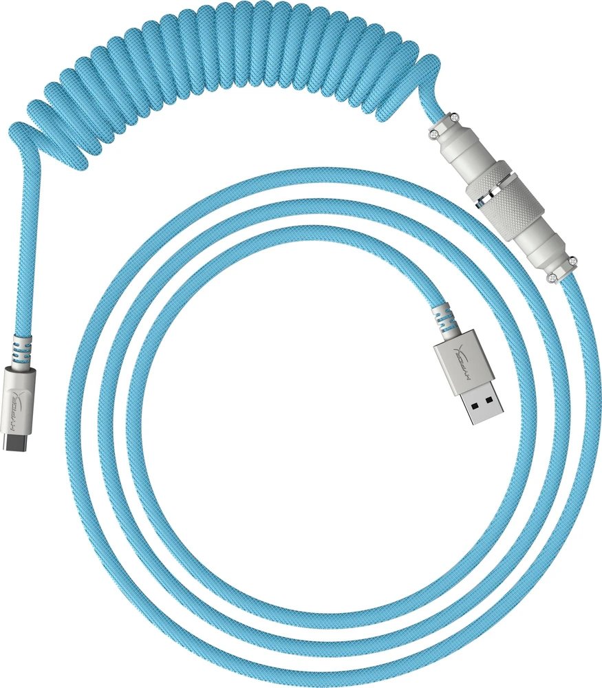 Hewlett Packard (HP) HP HyperX USB-C suvyniotas kabelis lemputė Mėlyna-Baltas