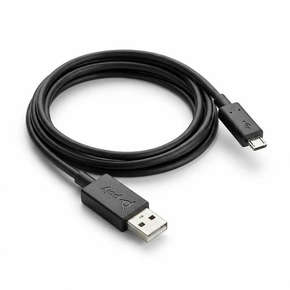 „Hewlett Packard“ (HP) „Poly USB-A“ – „Micro USB“ kabelis (1500 mm)
