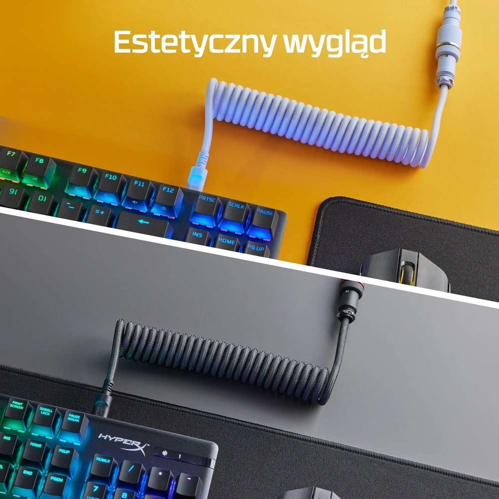 Hewlett Packard (HP) HP HyperX USB-C suvyniotas kabelis pilkas-Juodas