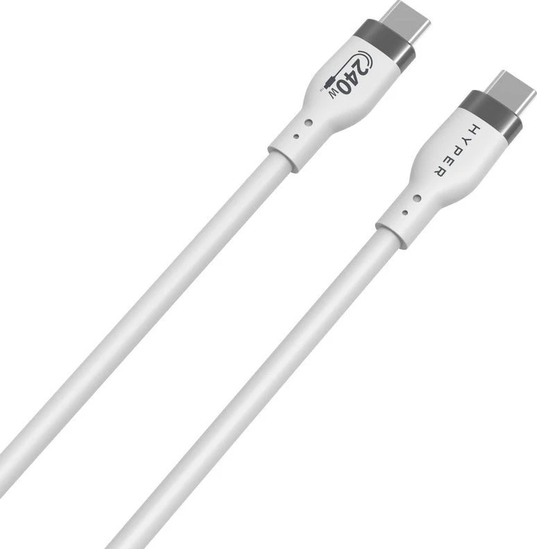 Hyper Hiper | 1M silikoninis 240W USB-C įkrovimo laidas | USB-C į USB-C