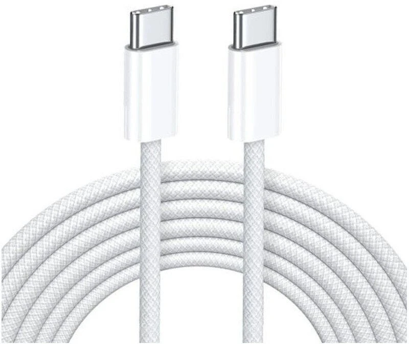 iLike CBL6 Pītas virves 65W PD USB-C uz USB-C Datu un uzlādes 2m Vads Balts (OEM)