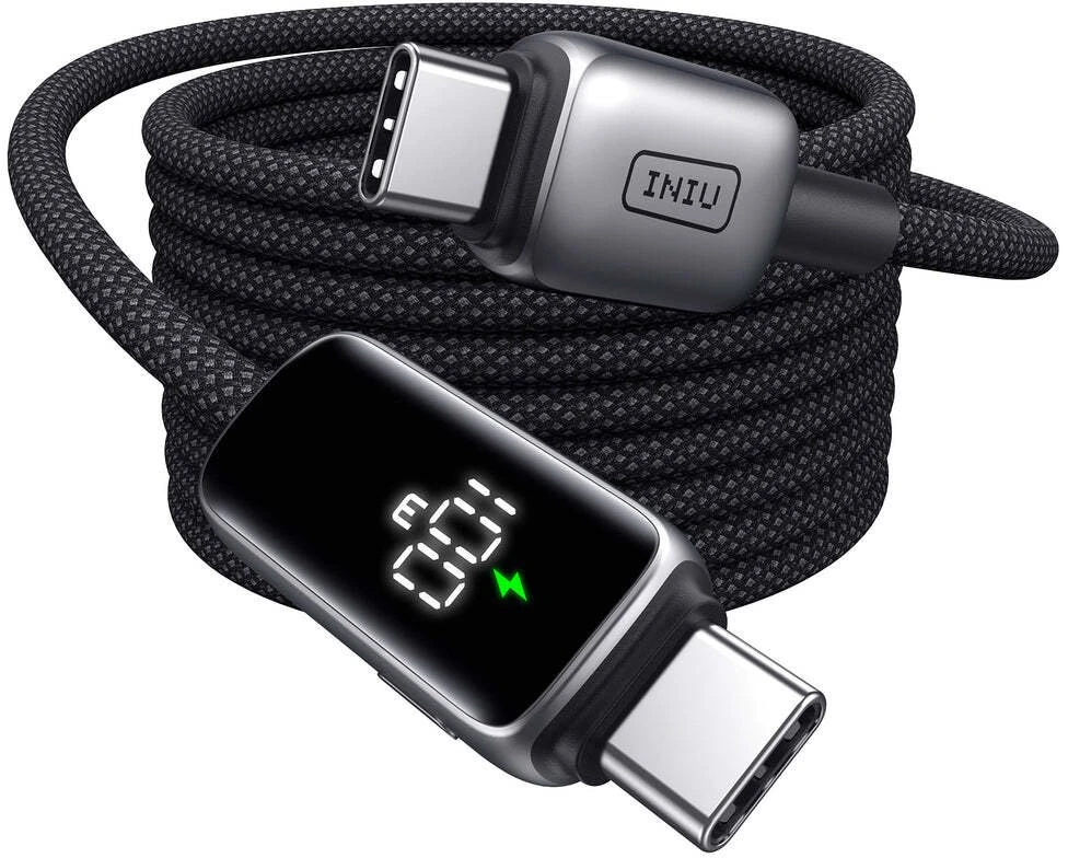 USB kabelis INIU CD11 USB 2.0 USB C 2 m 100 W 0,48 Gbit/s Juodas