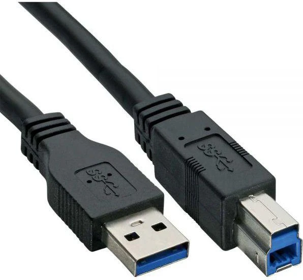 USB kabelis InLine USB-A - USB-B 1,5 m Juodas (35315)