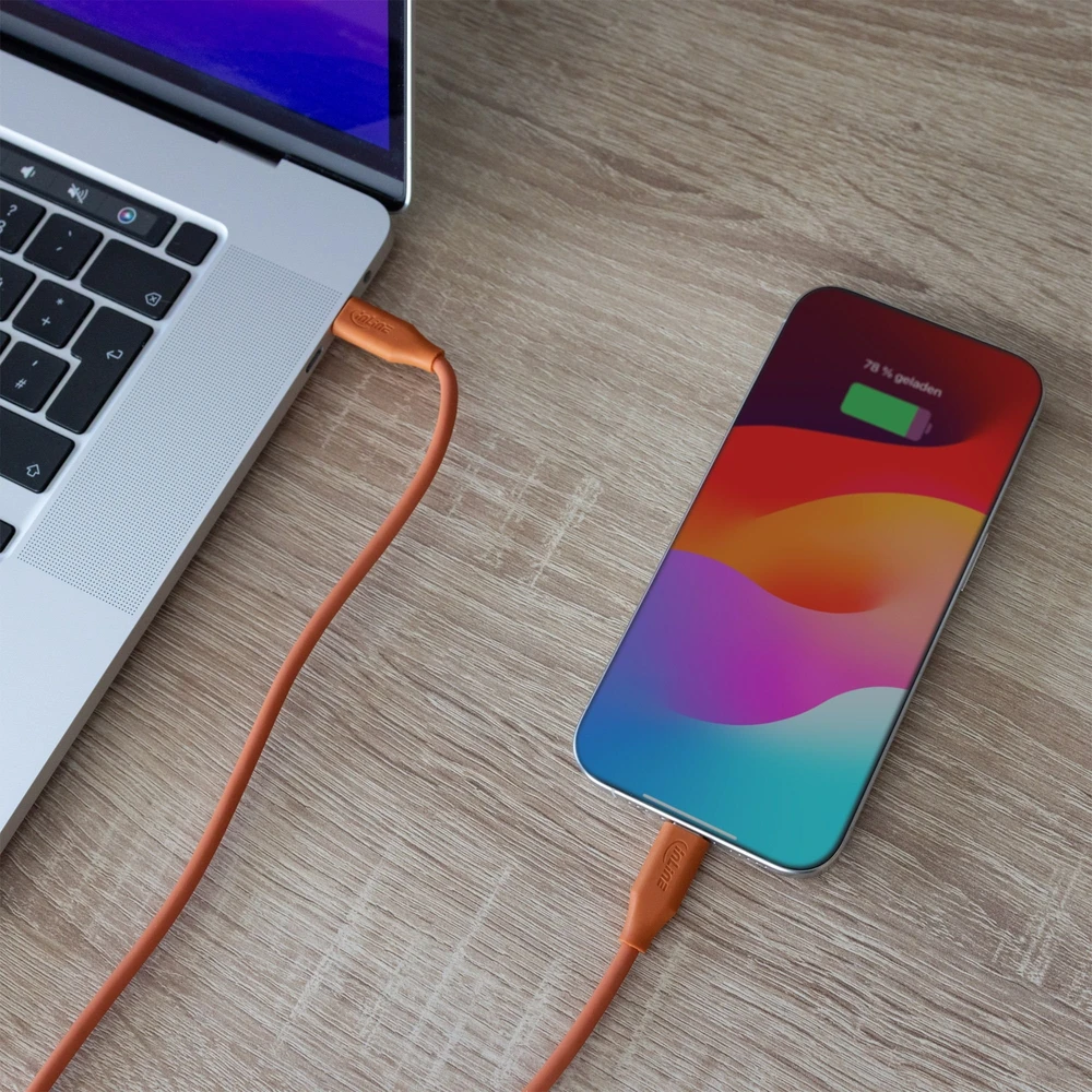 Kabelis USB InLine USB-C - USB-C 0.5 m Oranžinė
