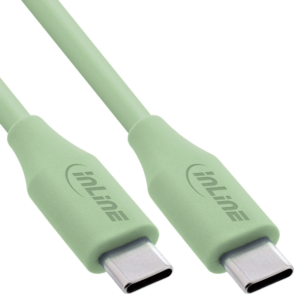 USB kabelis InLine USB-C - USB-C 1 m Žalias