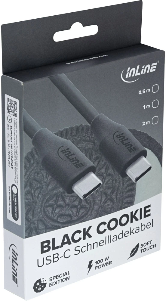 USB laidas InLine USB-C - USB-C 2 m Juodas