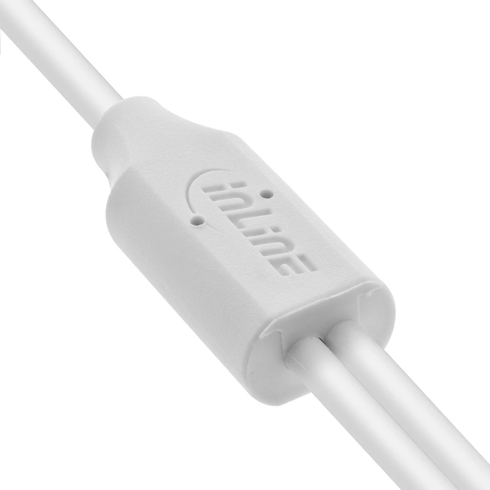USB laidas InLine USB-A - 2x USB-C 1 m Baltas