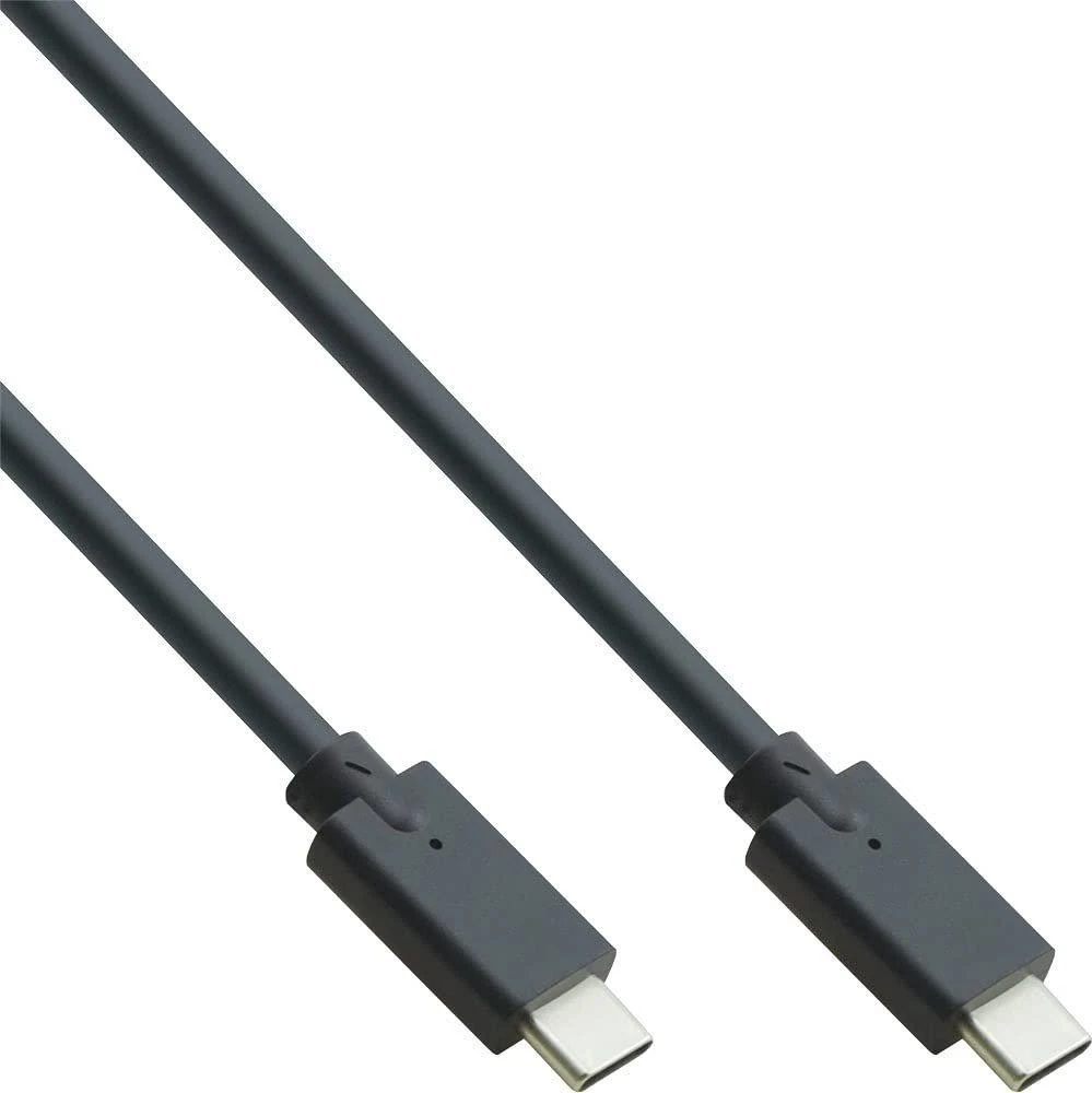 Inline USB 3.2 Gen.2 kabelis, USB C tipo kištukas/kištukas, juodas - 0.5m