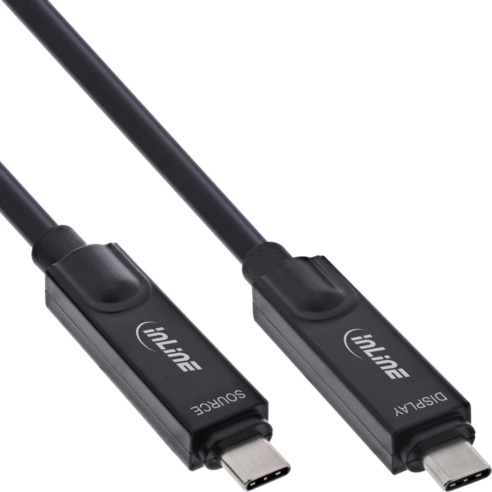 USB kabelis InLine USB-C - USB-C 3 m Juodas