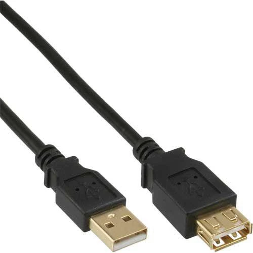 Kabelis USB InLine USB-A - USB-A 5 m Juodas (34605F)