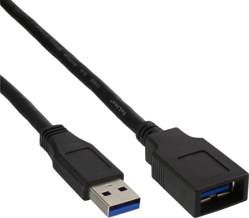 Kabelis USB InLine USB-A - USB-B 2.5 m Juodas (35625)
