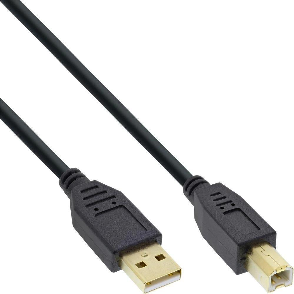 MicroConnect USB laidas InLine USB-A - USB-B 3 m juoda (34535S)