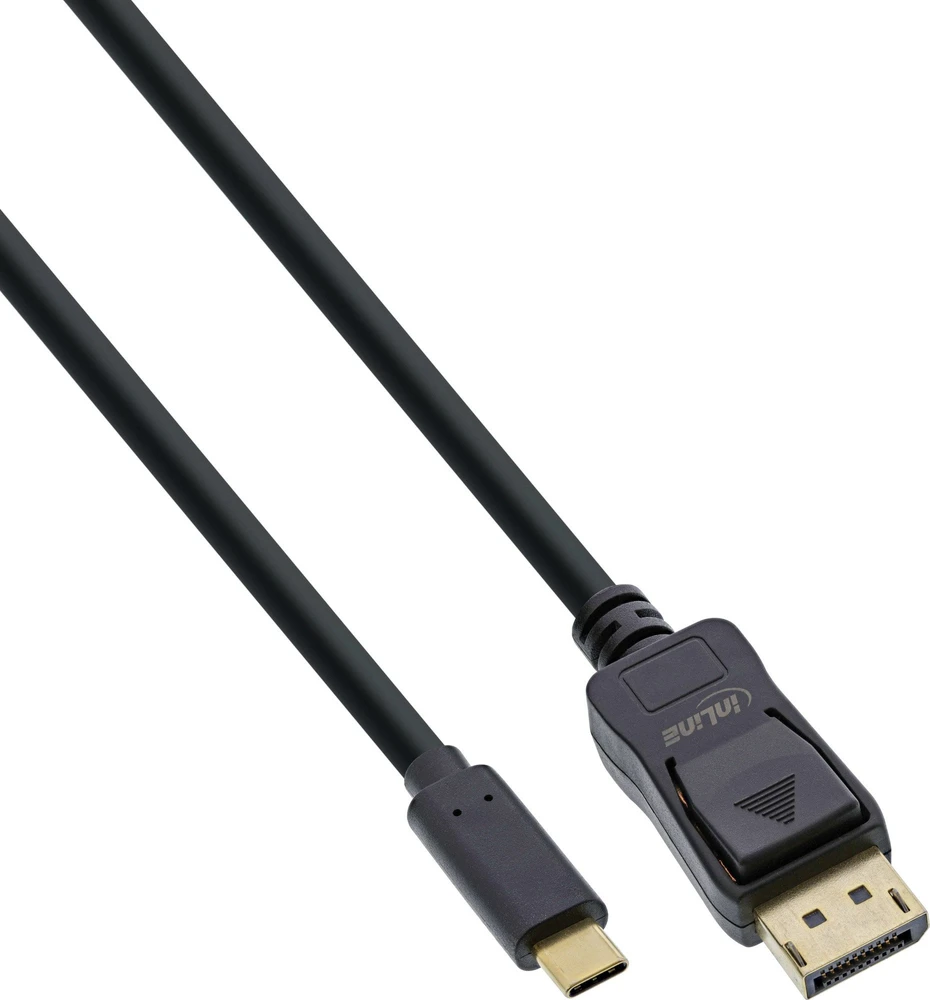 Kabelis USB InLine USB-C - DisplayPort 5 m Juodas (64125)