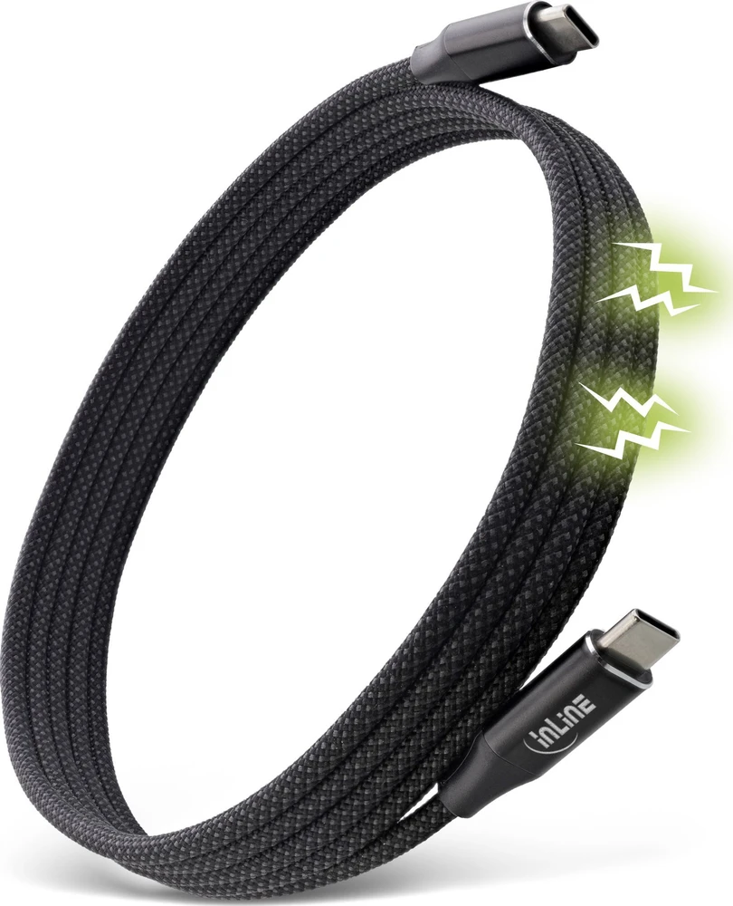 Kabelis USB InLine USB-C - USB-C 2 m Juodas (35882)