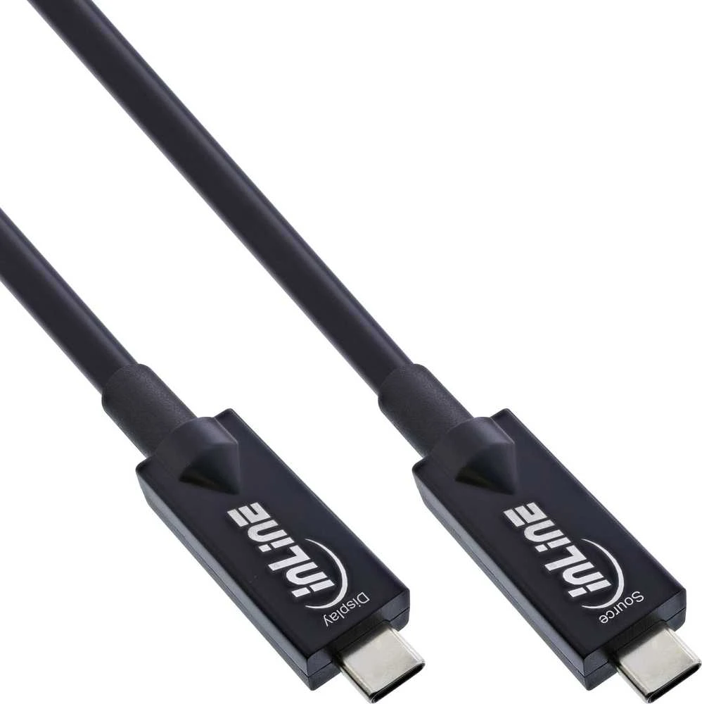 Kabelis USB InLine USB-C - USB-C 5 m Juodas (35795A)