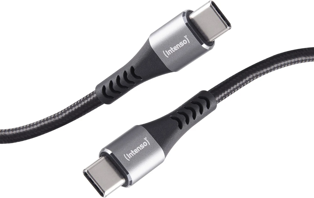 Kabelis USB Intenso USB-C - USB-C 1 m Juodas (7900600)