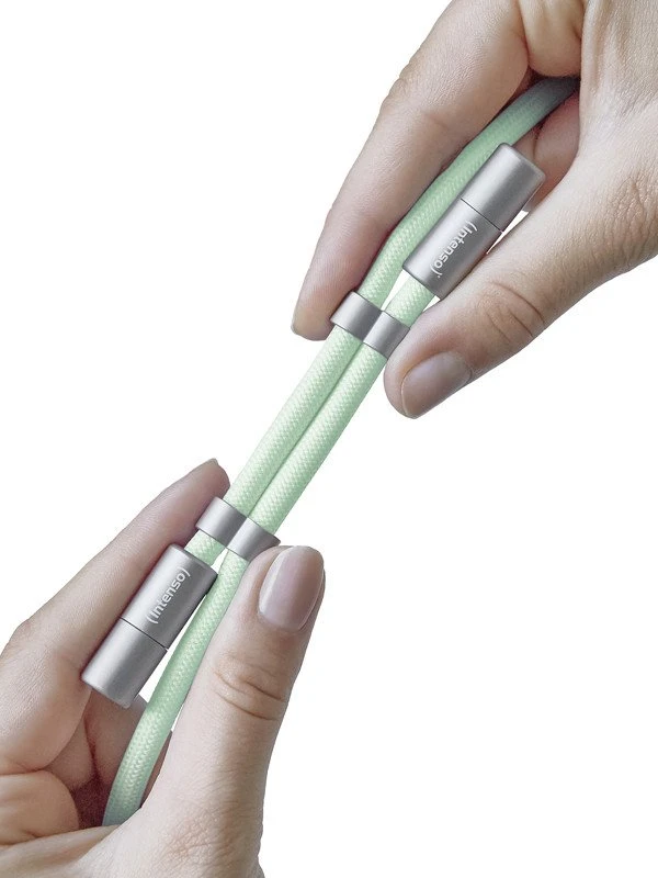 Kabelis USB Intenso USB-C - USB-C 1.6 m Žalias (7991007)