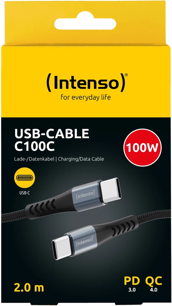 USB laidas Intenso USB-C - USB-C 2 m Juodas (7914000)