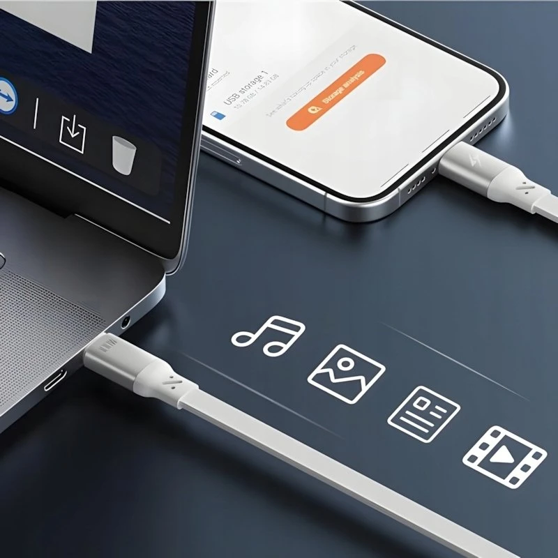 Kabelis iOttie 100W ištraukiamas USB-C kabelis, 2 vnt., baltas