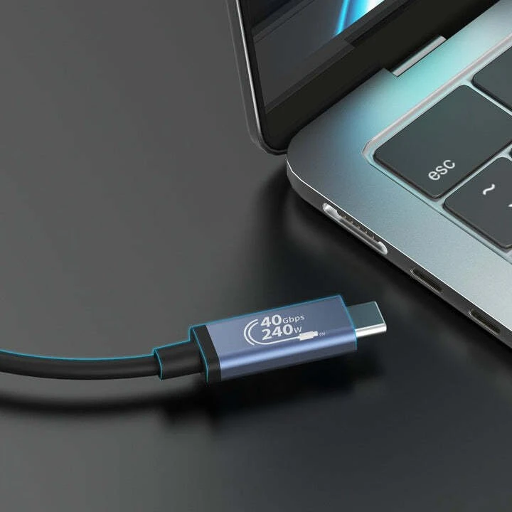 USB kabelis j5create 40Gb/s 240W USB Type-C laidas (JUC29L08-N)