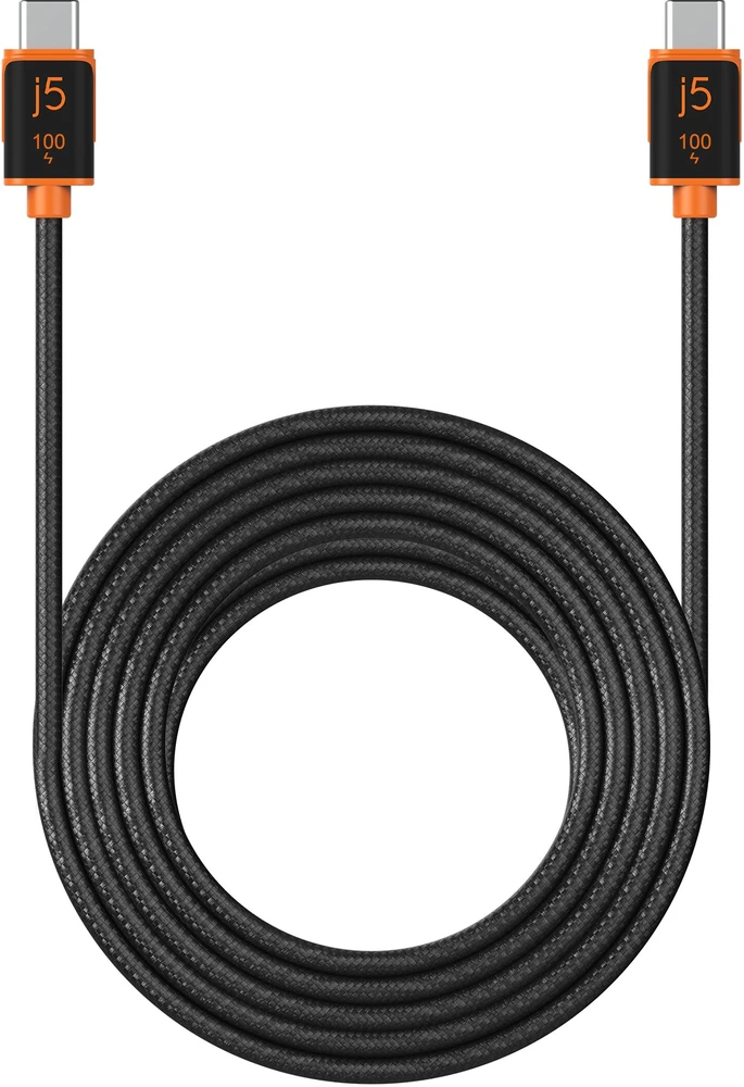 USB kabelis j5create USB-C 100 W sinchronizavimo ir įkrovimo laidas (JUCX25L30-N)