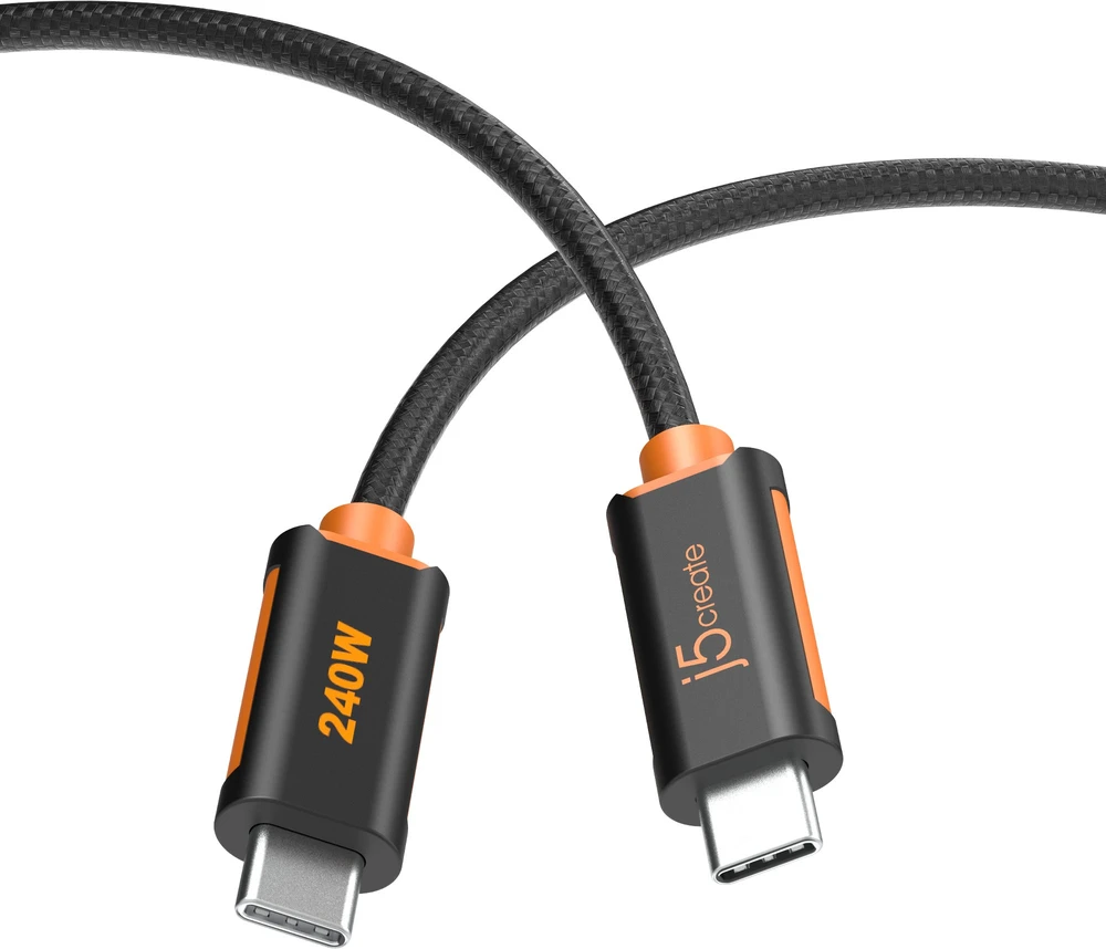 J5CREATE USB-C 240W greito įkrovimo kabelis 1 m