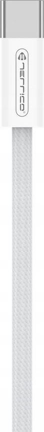 Jellico IP15 Pīta auduma iPhone 15 / 16 USB-C uz USB-C Datu & Ātrās PD 60W uzlādes kabelis 1m Balts