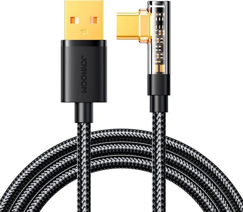 Kampinis kabelis prie USB-A / Type-C / 3A / 1.2 m Joyroom S-UC027A6 (juodas)