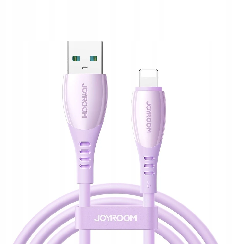 Joyroom S-A59 Vibrant Series 3A USB-A - Lightning kabelis 1.2m - violetinė