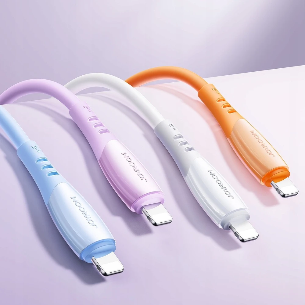 Joyroom S-A59 Vibrant Series 3A USB-A - Lightning kabelis 1.2m - violetinė
