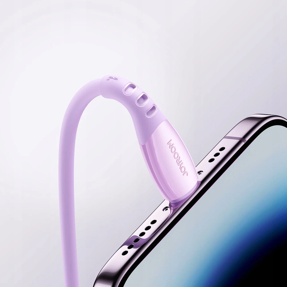 Joyroom S-A59 Vibrant Series 3A USB-A - Lightning kabelis 1.2m - violetinė