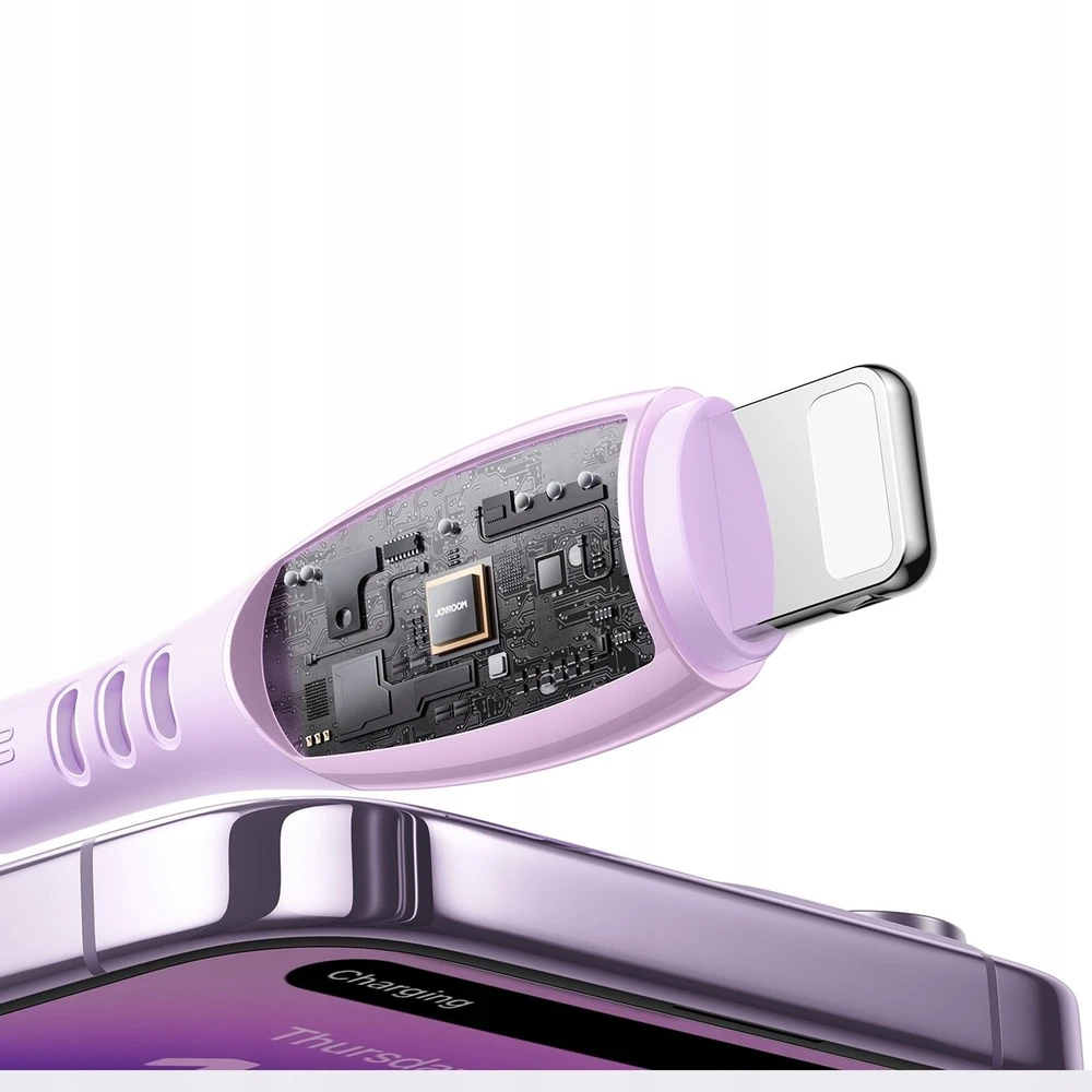Joyroom S-A59 Vibrant Series 30W USB-C - Lightning kabelis 1.2m - violetinė