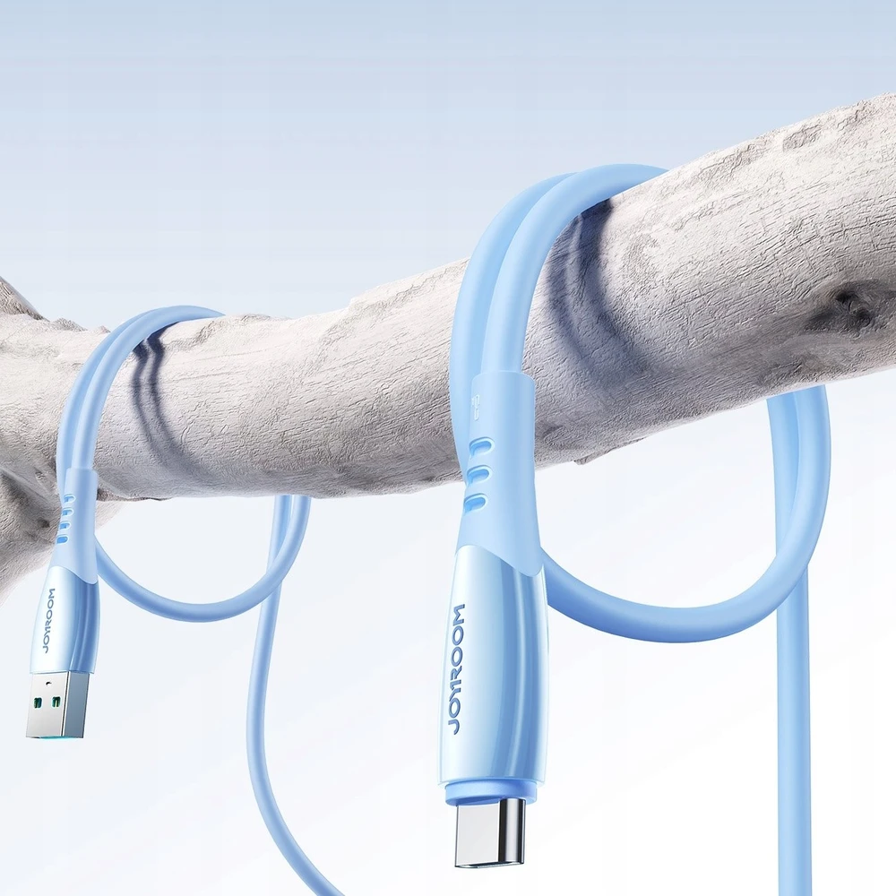 Joyroom S-A59 Vibrant serijos 3A USB-A - USB-C kabelis 1.2m - mėlynas
