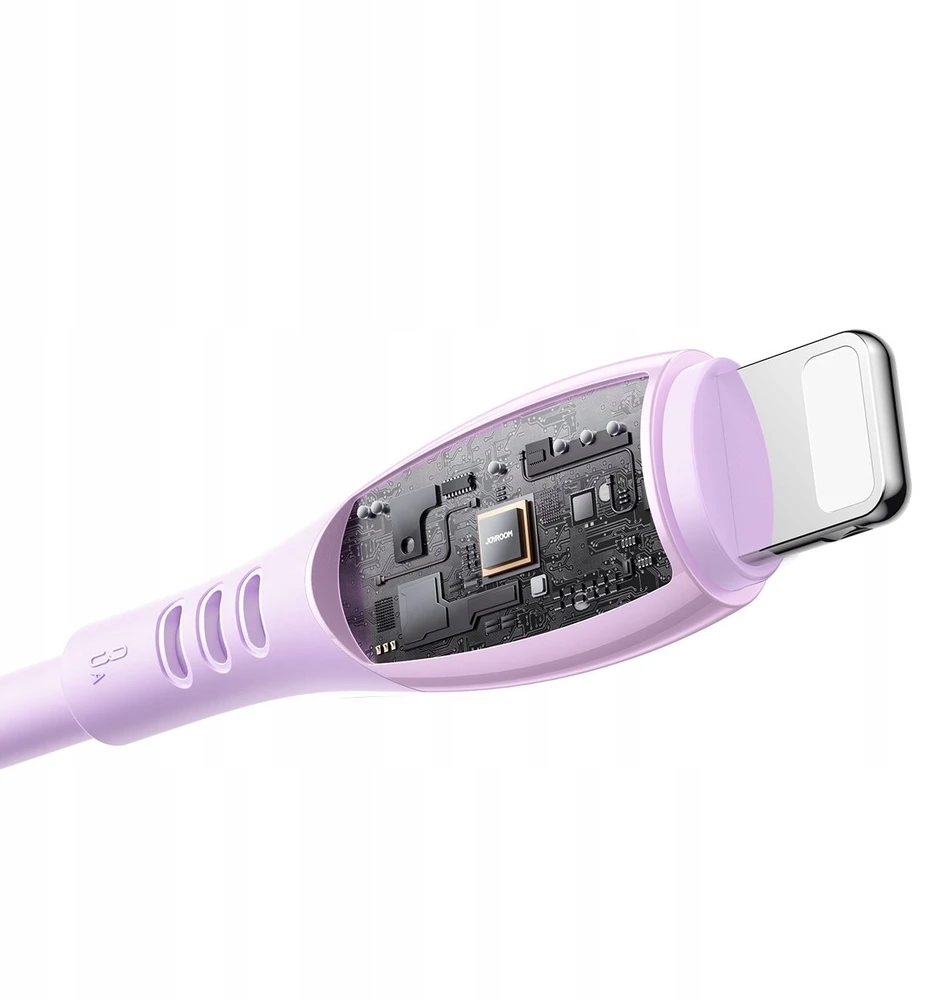 Joyroom S-A59 Vibrant Series 3A USB-A - Lightning kabelis 1.2m - violetinė
