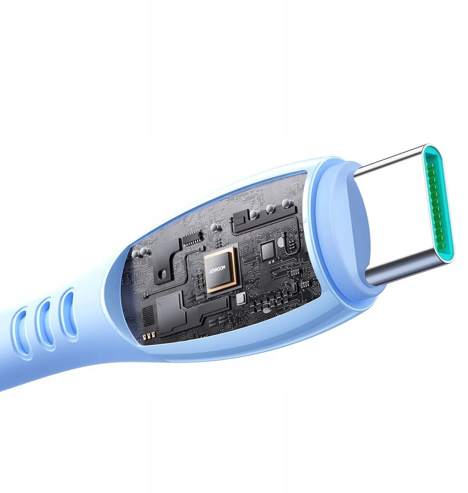 Joyroom S-A59 Vibrant serijos 3A USB-A - USB-C kabelis 1.2m - mėlynas