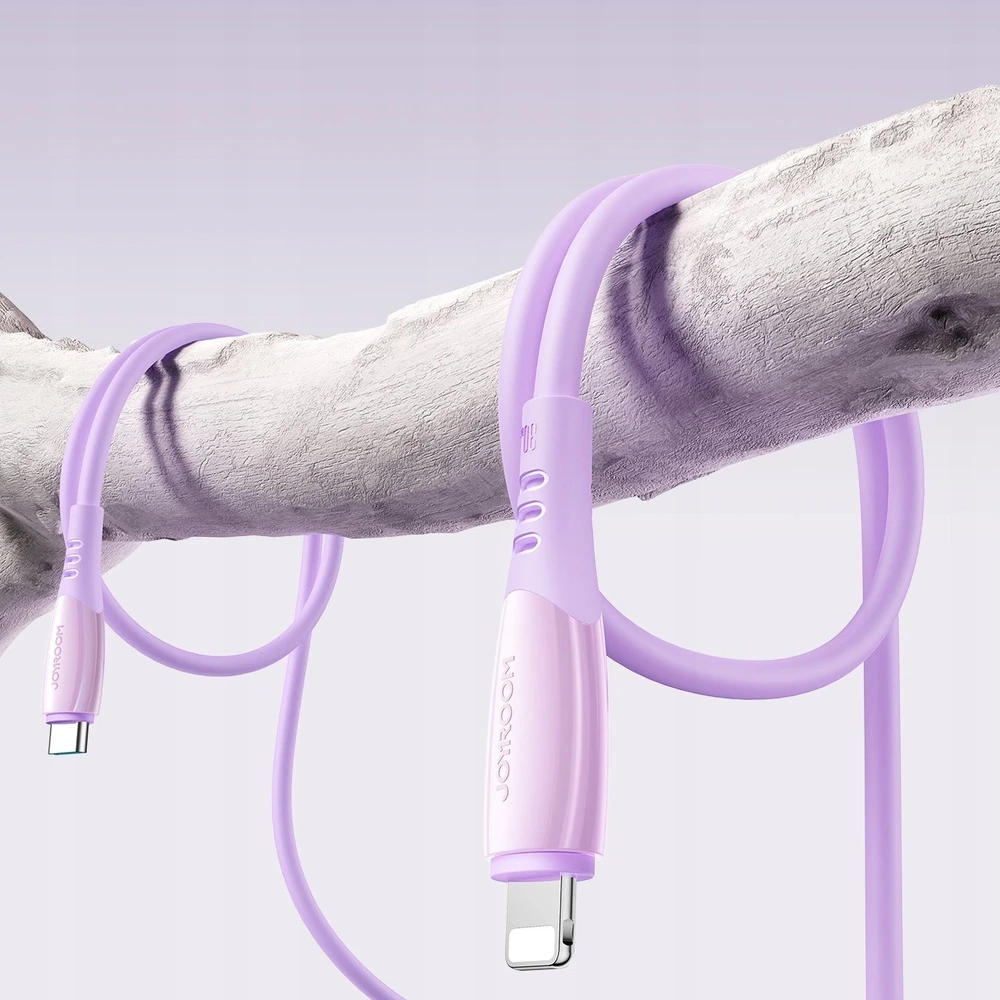 Joyroom S-A59 Vibrant Series 30W USB-C - Lightning kabelis 1.2m - violetinė