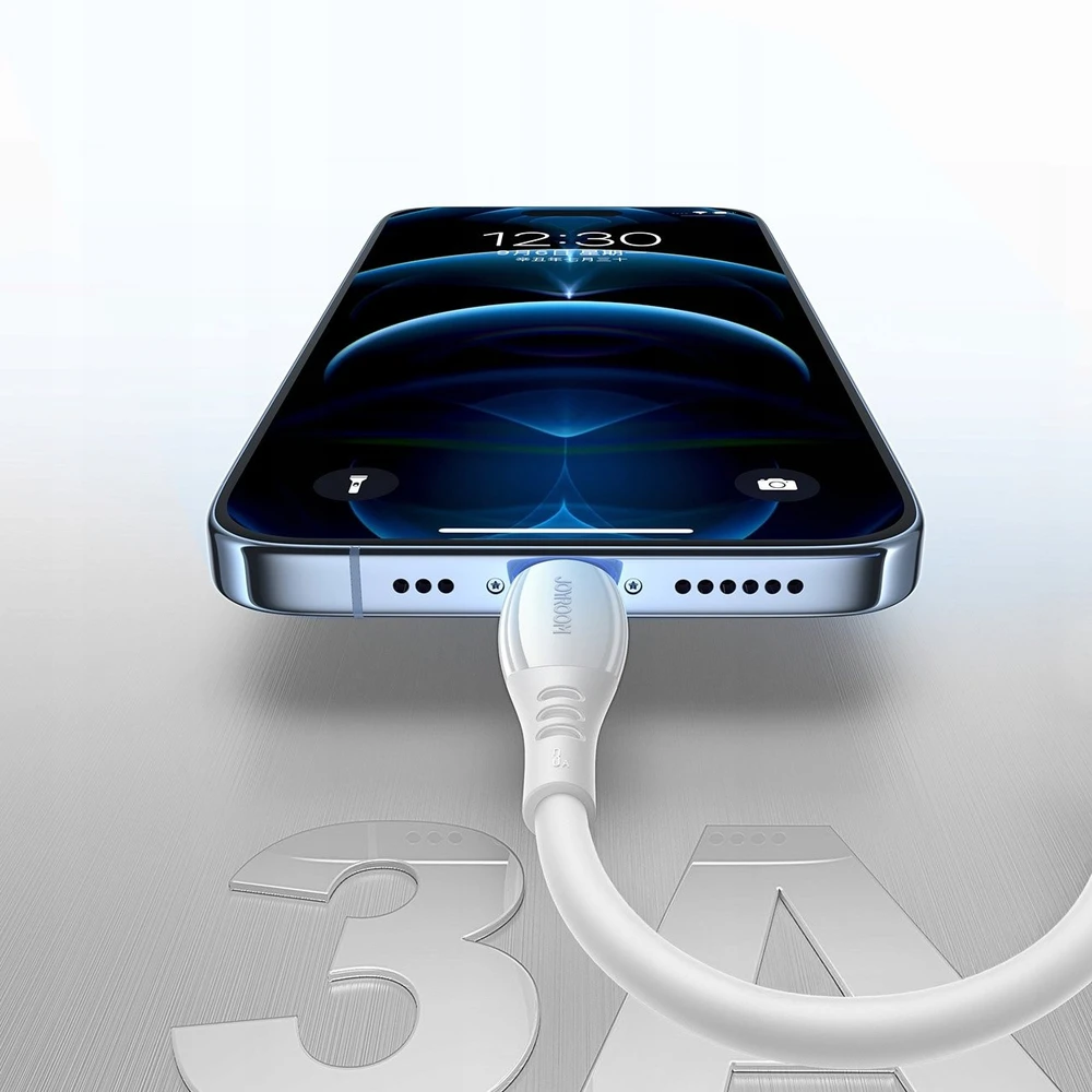 Joyroom S-A59 Vibrant Series 3A USB-A - Lightning kabelis 1,2 m - baltas