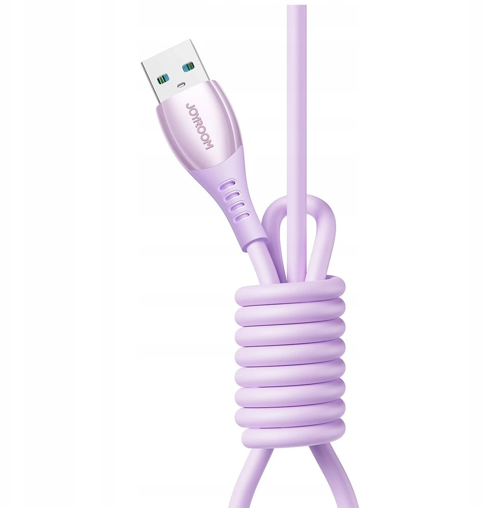 Joyroom S-A59 Vibrant serijos 3A USB-A - USB-C kabelis 1.2m - Violetinė