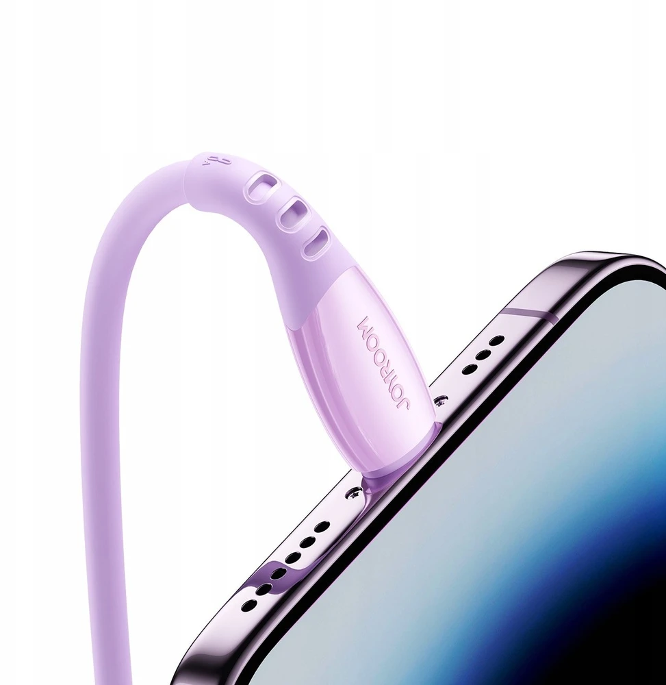Joyroom S-A59 Vibrant Series 3A USB-A - Lightning kabelis 1.2m - violetinė