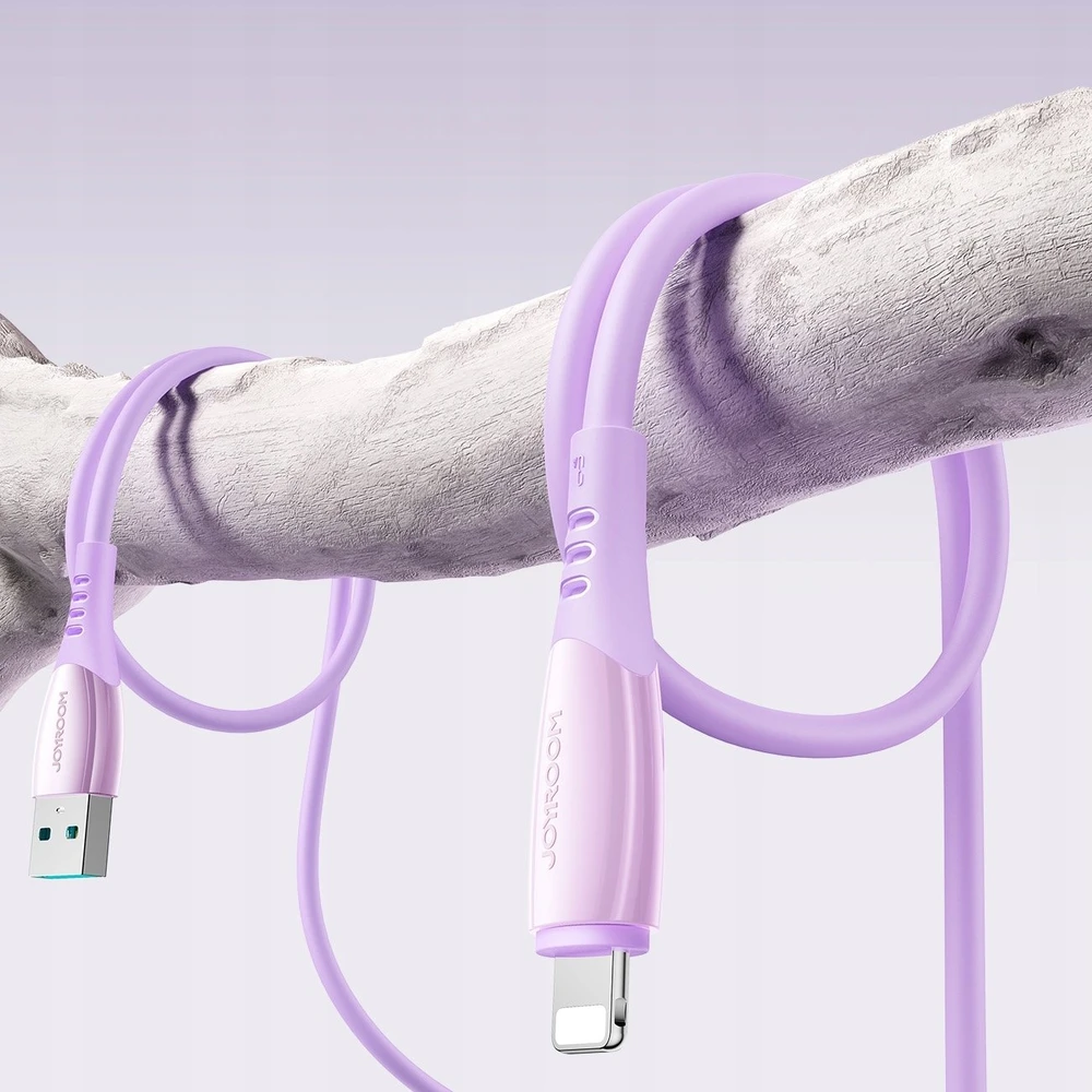 Joyroom S-A59 Vibrant Series 3A USB-A - Lightning kabelis 1.2m - violetinė