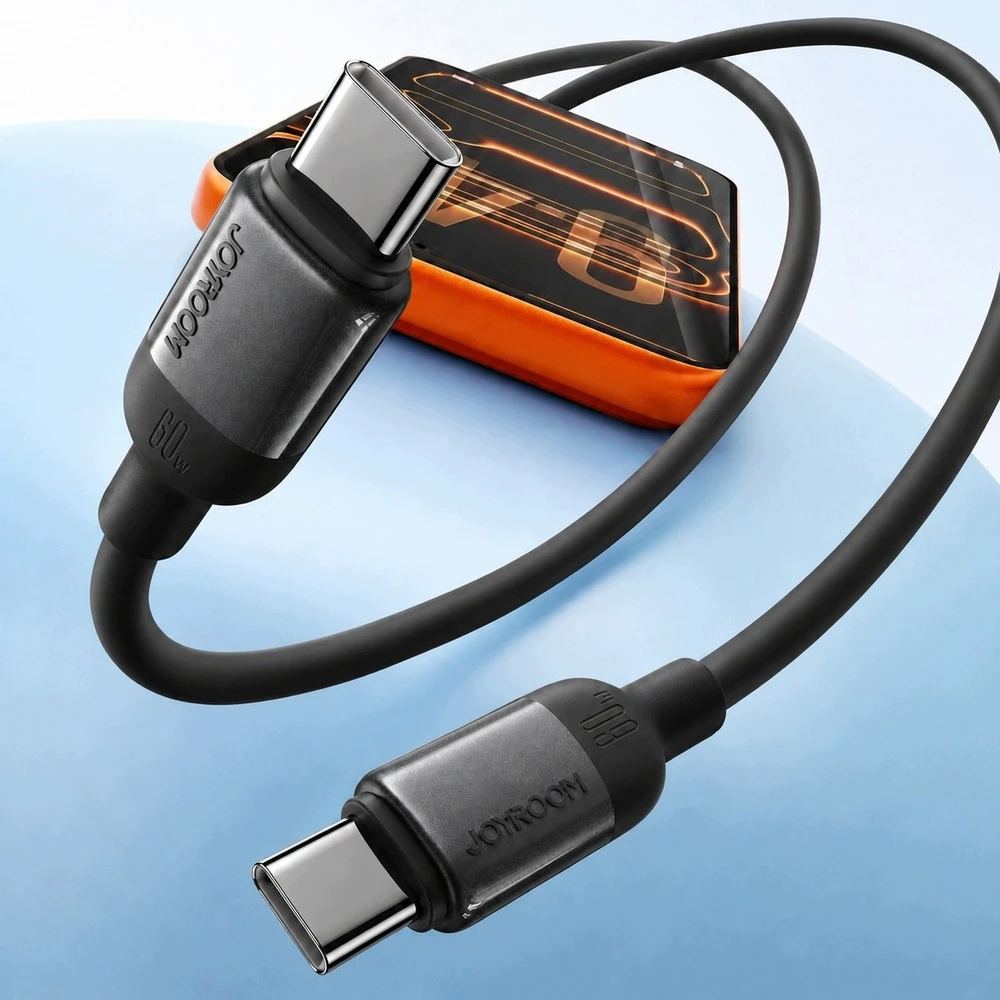Joyroom S-A62 Lively serijos 60W USB-C - USB-C kabelis 1.2 m - juodas