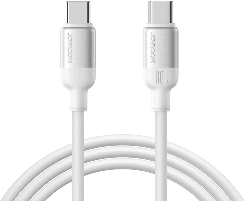 Joyroom S-A62 Lively serijos 60W USB-C - USB-C kabelis 1.2m - Baltas