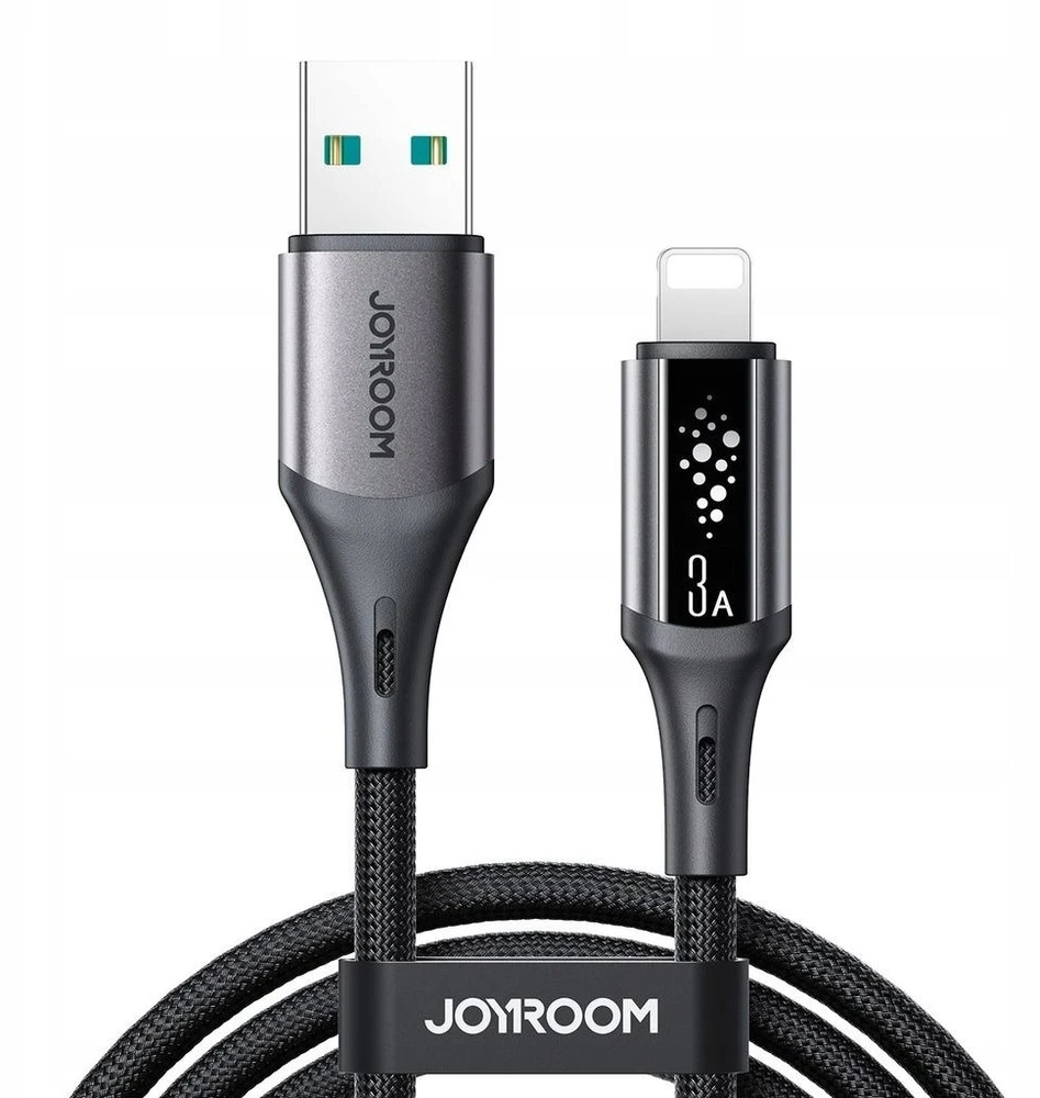 Joyroom S-A60 StarTalk 3A USB-A - Lightning kabelis 1.2m - juodas