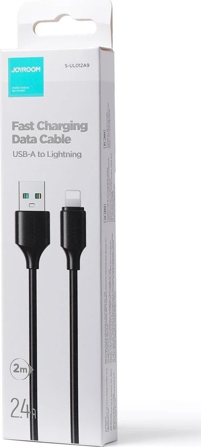 Kabelis prie USB-A / Lightning / 2.4A / 1m Joyroom S-UL012A9 (juodas)