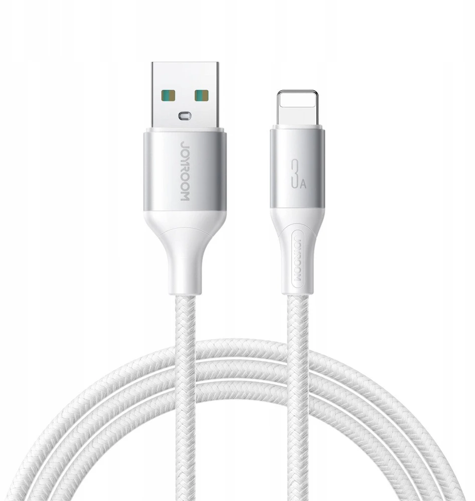 Joyroom S-A28 „Flash“ serijos 3A USB-A – „Lightning“ laidas 2 m – baltos spalvos