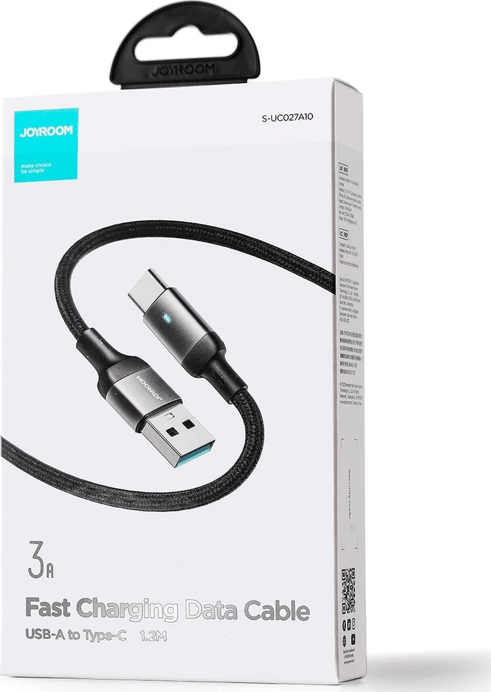 USB kabelis Joyroom S-UC027A10 USB į Type-C 3A 1,2m juodas