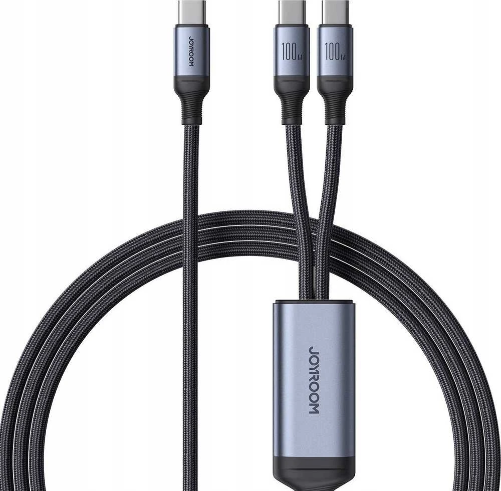 Joyroomkabelis Speedy USB-C - 2x USB-C 100W 1,5m - Juodas