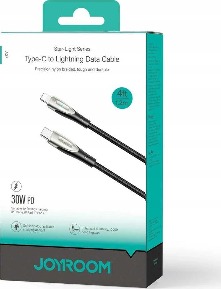 Joyroom Kabelis Star-Light USB C prie Ligtning SA27-CL3 / 100W / 1.2m (juodas)
