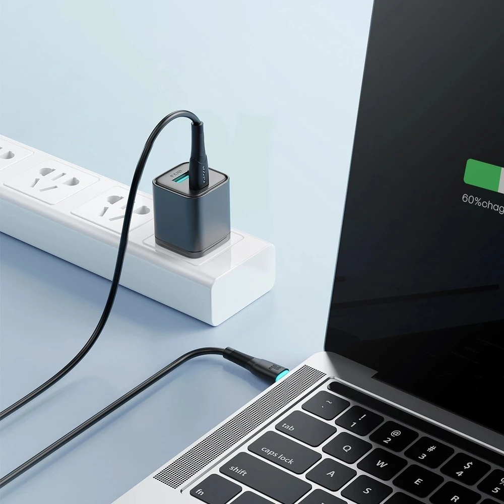Laidas USB-C į USB-C Joyroom SA32-CC3 Starry, 60W, 1m juodas
